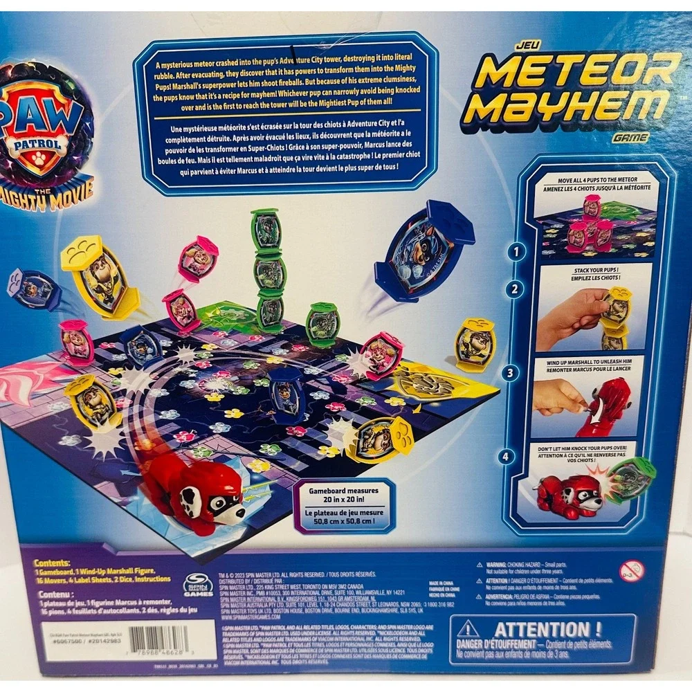 Nickelodeon Spin Master Paw‎ Patrol The Mighty Movie Meteor Mayhem Game NEW